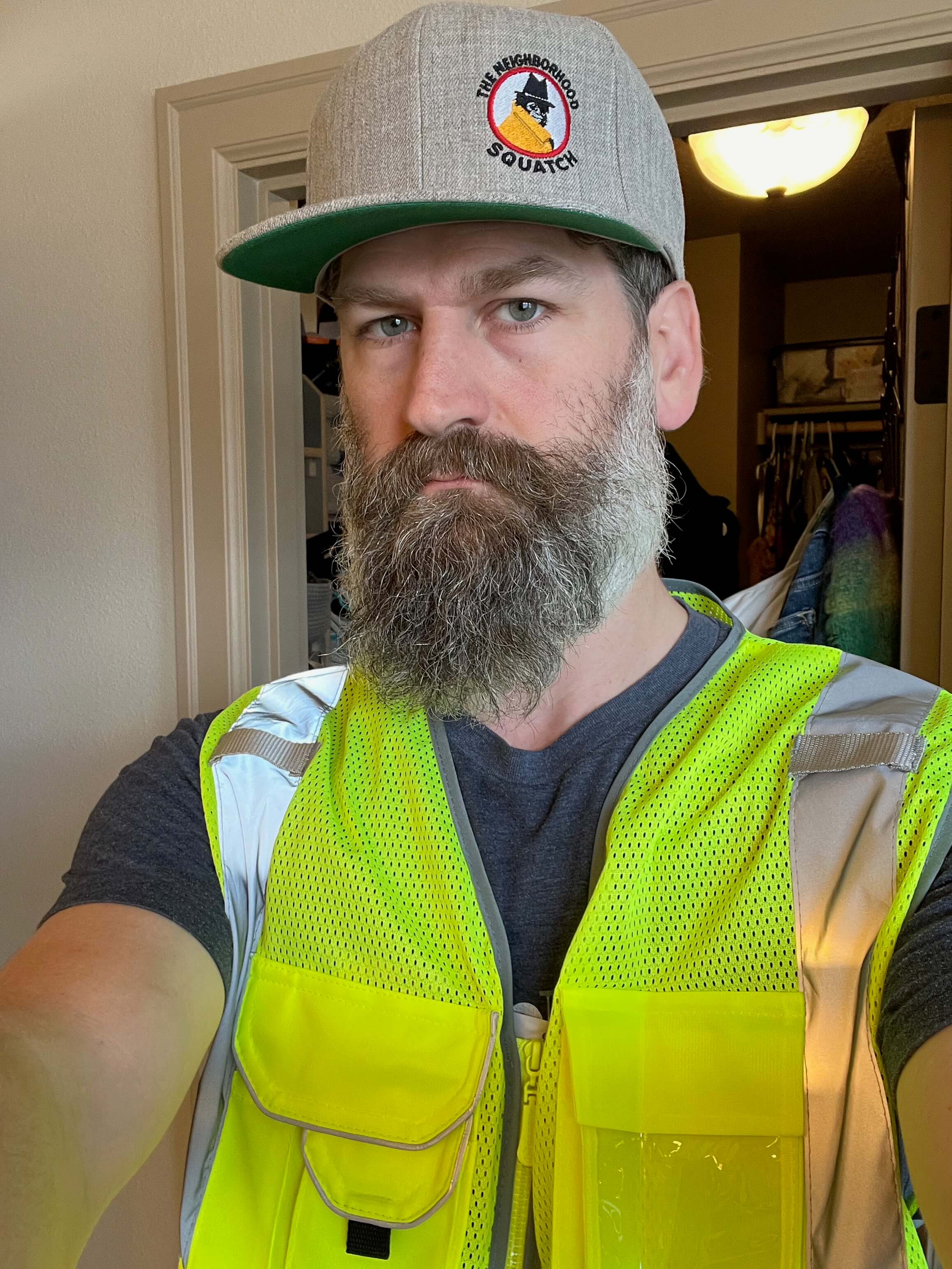 Chris Peters with safety gear