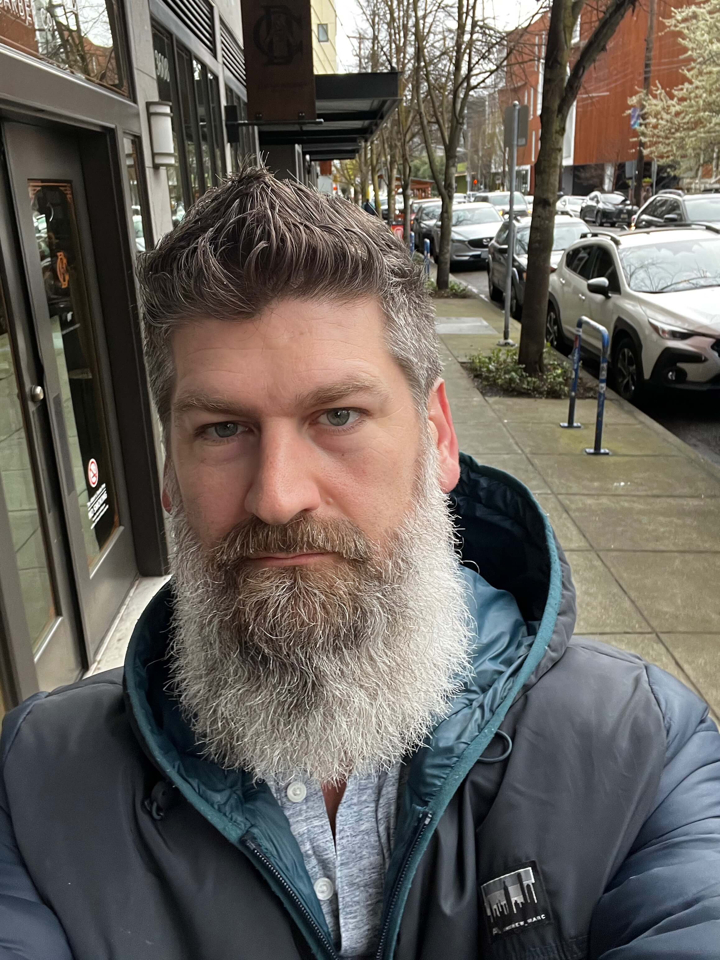 Chris Peters in winter coat